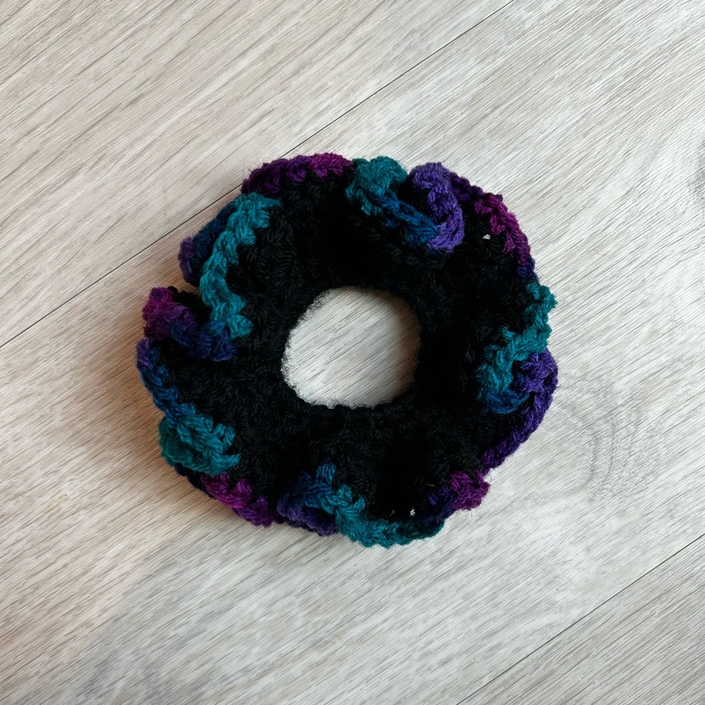 Multicolor Crocheted Scrunchie Handmade